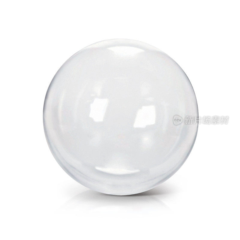 清晰的玻璃球3D插图