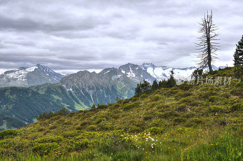 齐勒塔尔阿尔卑斯景观HDR(奥地利)