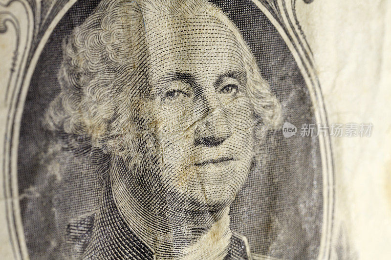 乔治・华盛顿印在一美元钞票上