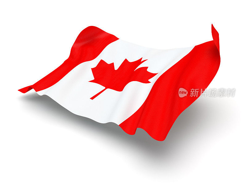 盘旋的加拿大国旗(剪接路径)