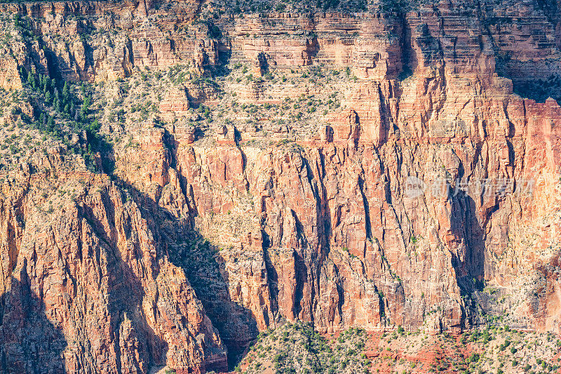 美国亚利桑那州利潘角大峡谷岩面