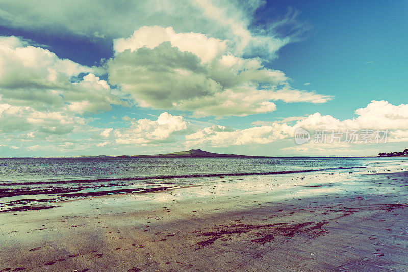 Rangitoto火山景观