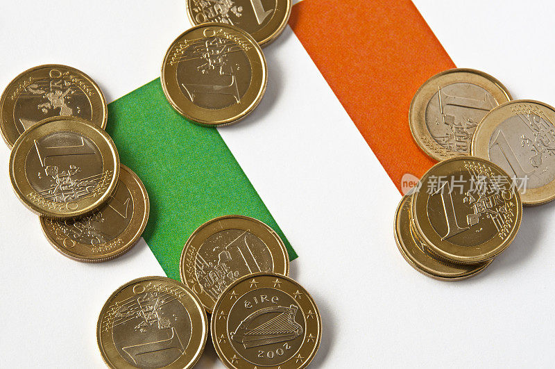 爱尔兰国旗和欧元