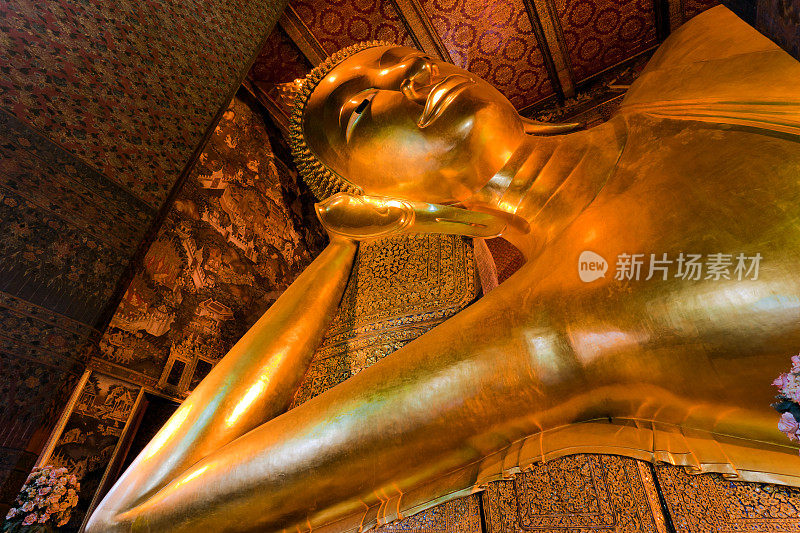 卧佛寺佛像，曼谷