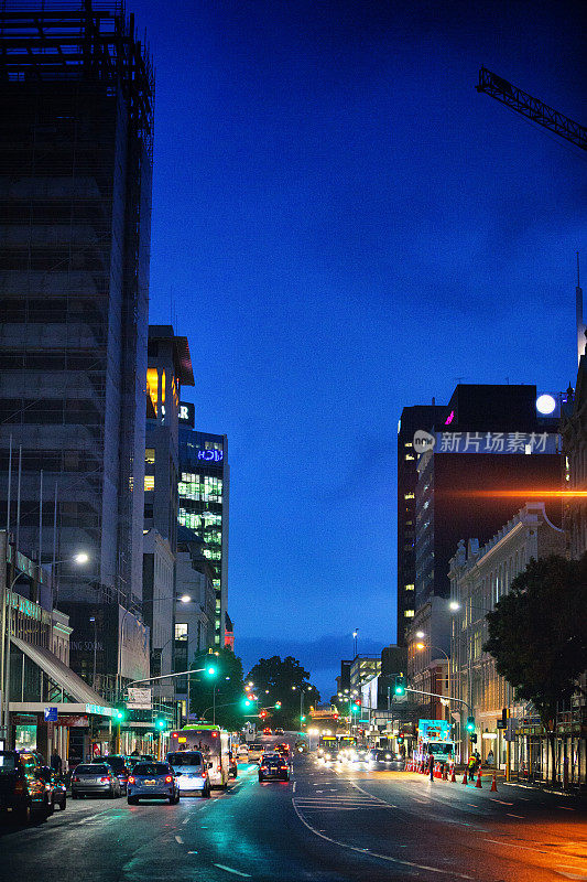 新西兰奥克兰市中心的街道