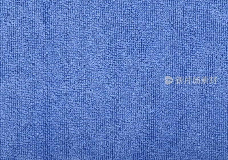 蓝色棉布毛巾的背景纹理