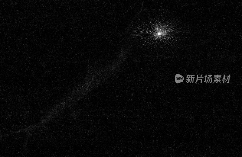 大爆炸伴随着夜空和大量的星星