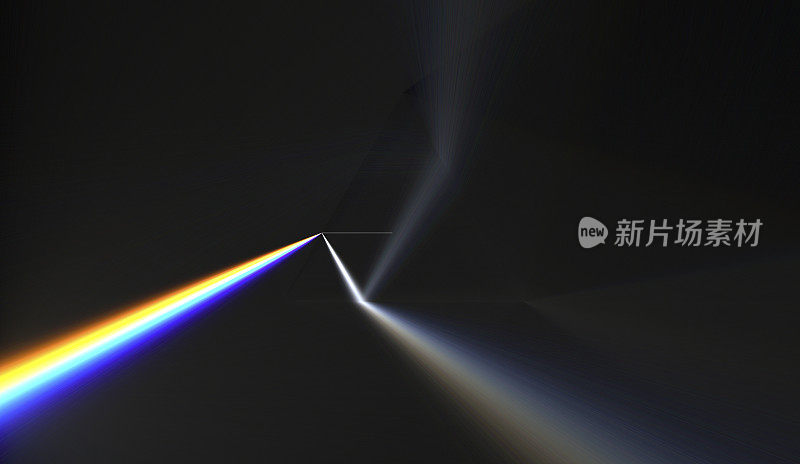 高分辨率分形背景显示从棱镜折射的光。