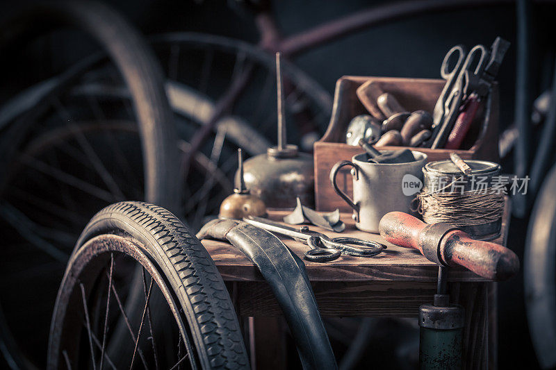 自行车修理服务与工具，车轮和管道