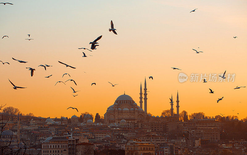 日落在伊斯坦布尔
