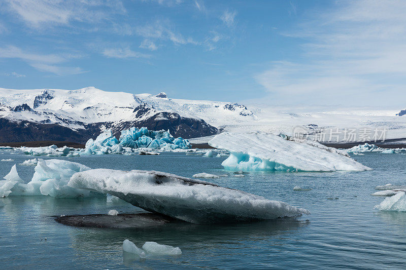 冰岛Jokulsarlon冰川泻湖冰山