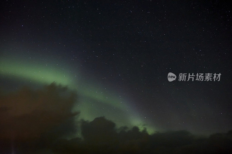 冰岛南部的夜空北极光