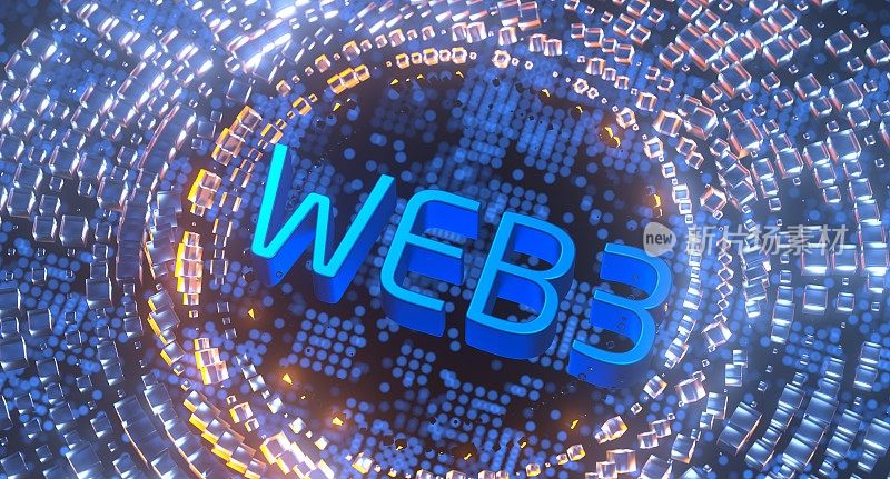 WEB3下一代万维网区块链技术具有去中心化的信息，分布式的社交网络