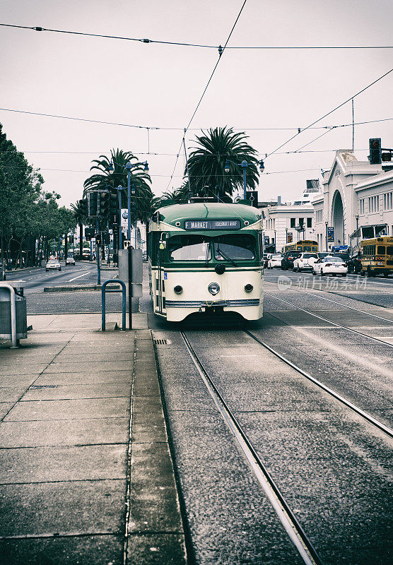 老式缆车，旧金山。