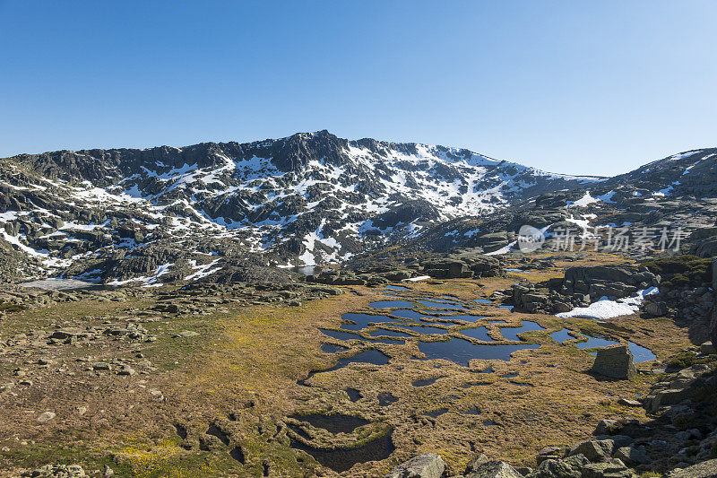 春夏高山景观，多雪地形