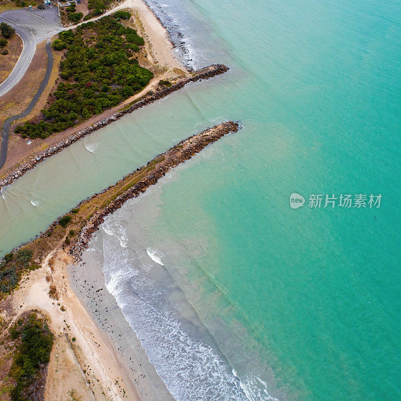 南澳大利亚绍森德的鸟瞰图