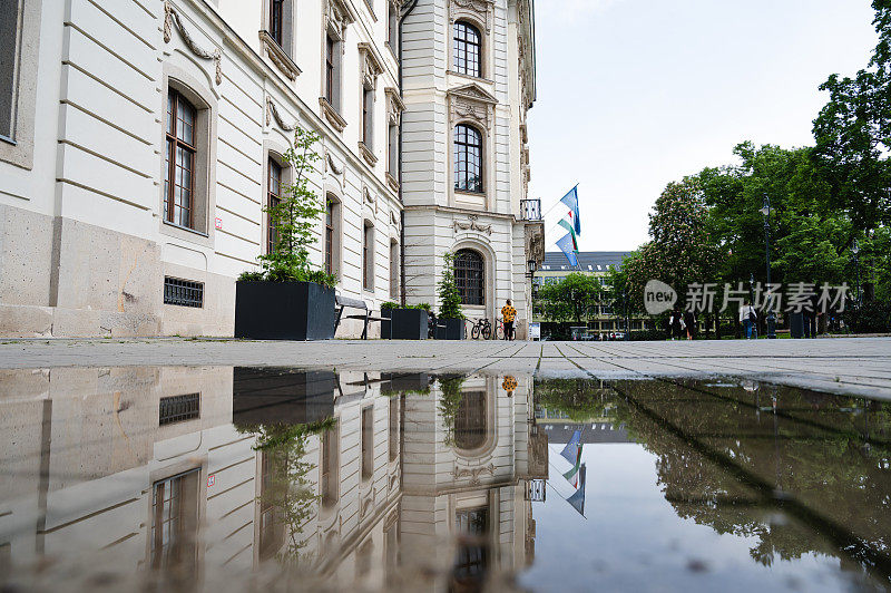 居住区欧式老建筑，匈牙利埃格尔市