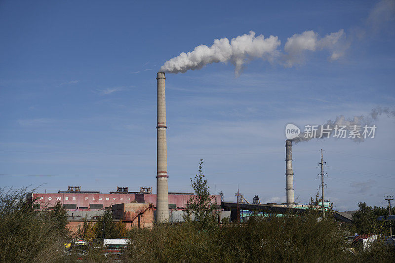 蒙古乌兰巴托市附近的发电厂