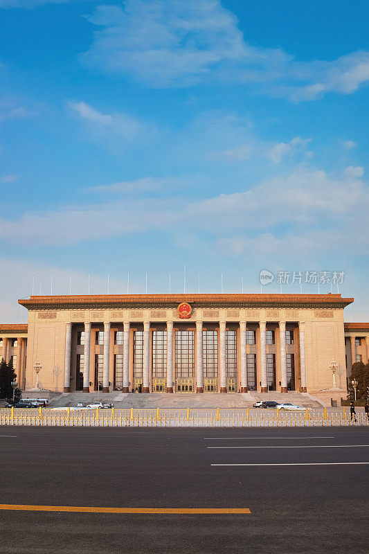 天安门广场的人民大会堂，用于中华人民共和国政府的立法和仪式活动