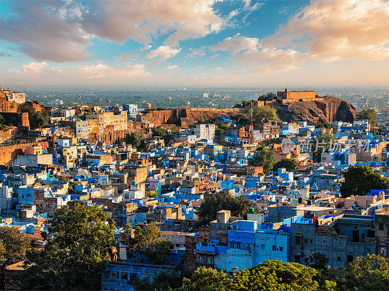 焦特布尔蓝色城市，印度