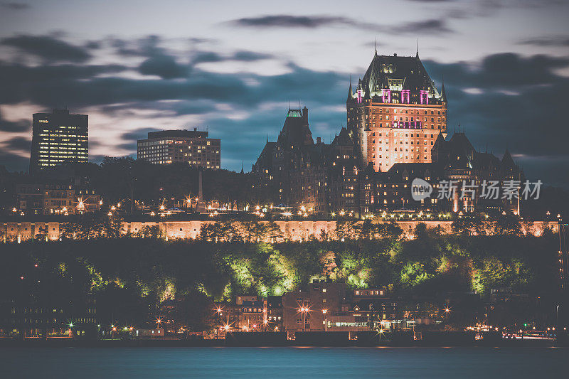 魁北克市夜光，加拿大
