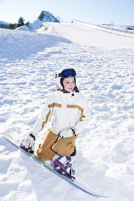 女人滑雪板