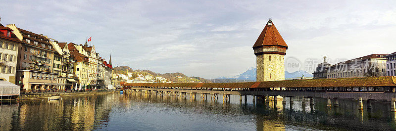 Lucern，瑞士的全景