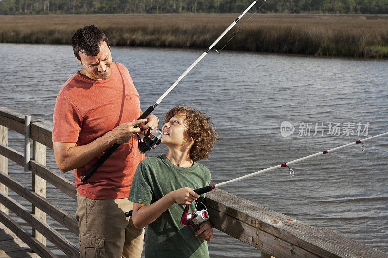 父子钓鱼