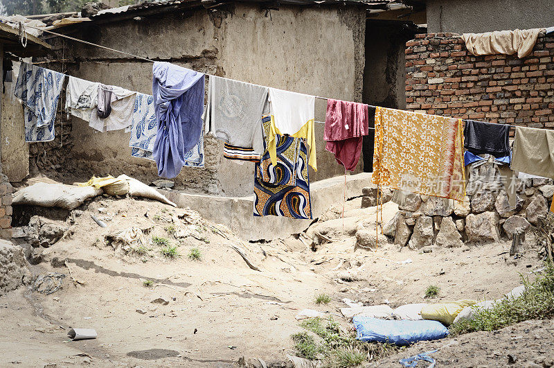 卢旺达基加利贫穷的郊区