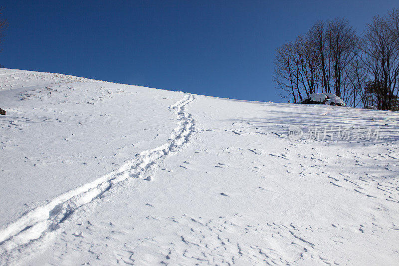 韩国平昌江原道的冬季景观。