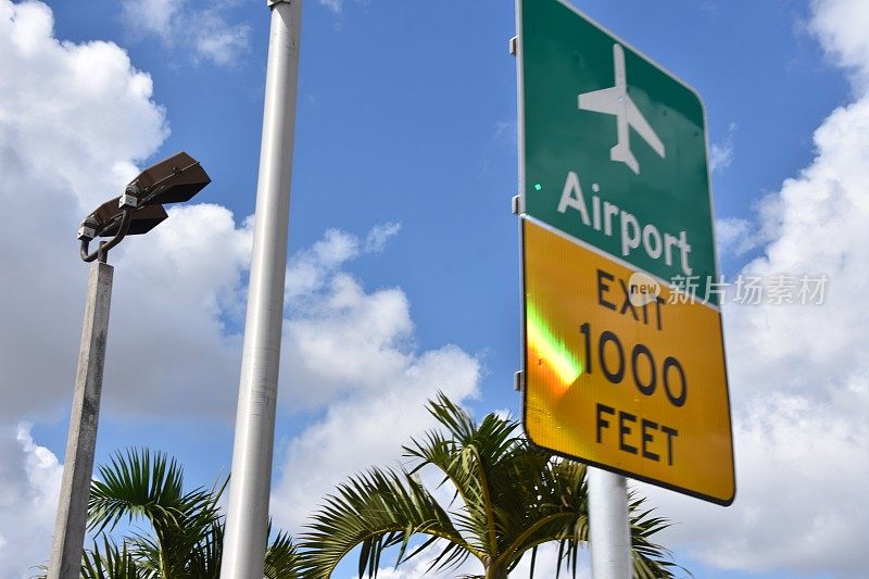 迈阿密机场-街道标志