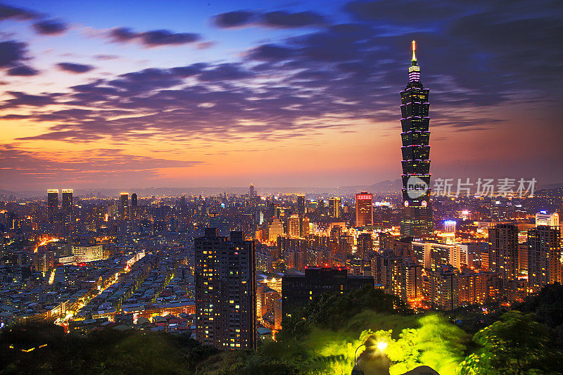 台北，台湾的夜景