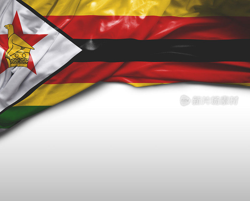 津巴布韦挥舞着国旗