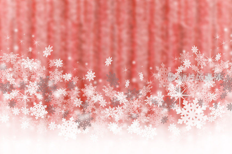 圣诞节，冬天背景的雪花和星星。