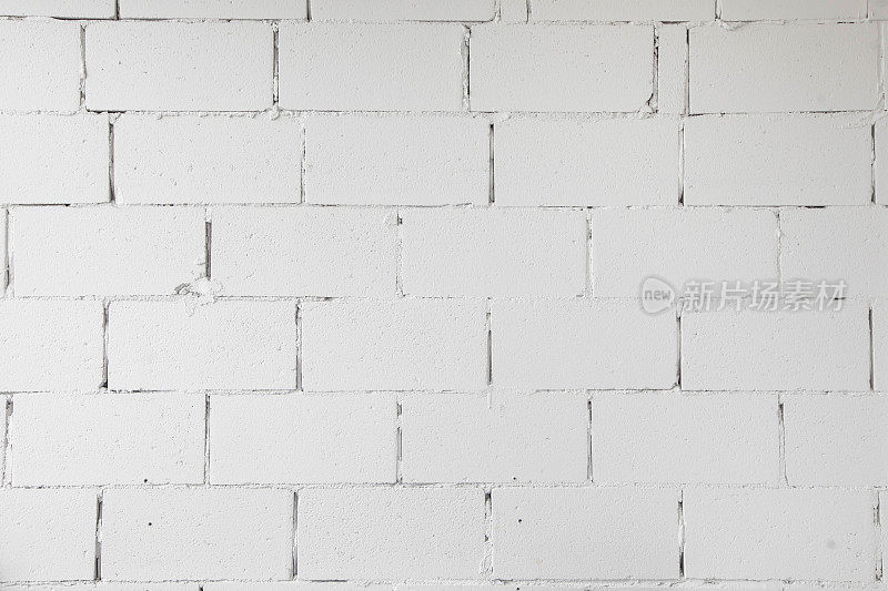 白色的大砖墙背景