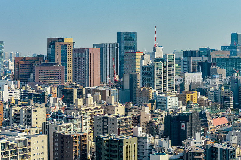 东京，日本现代城市景观