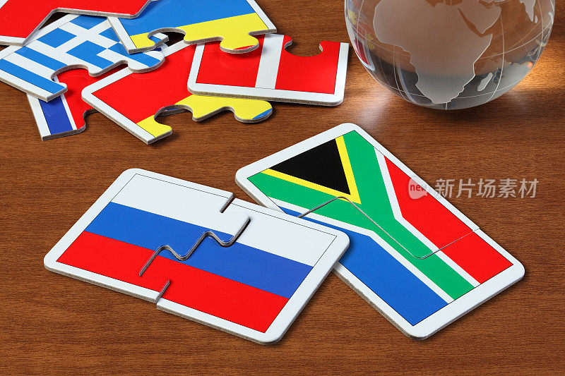 俄罗斯和南非国旗拼图