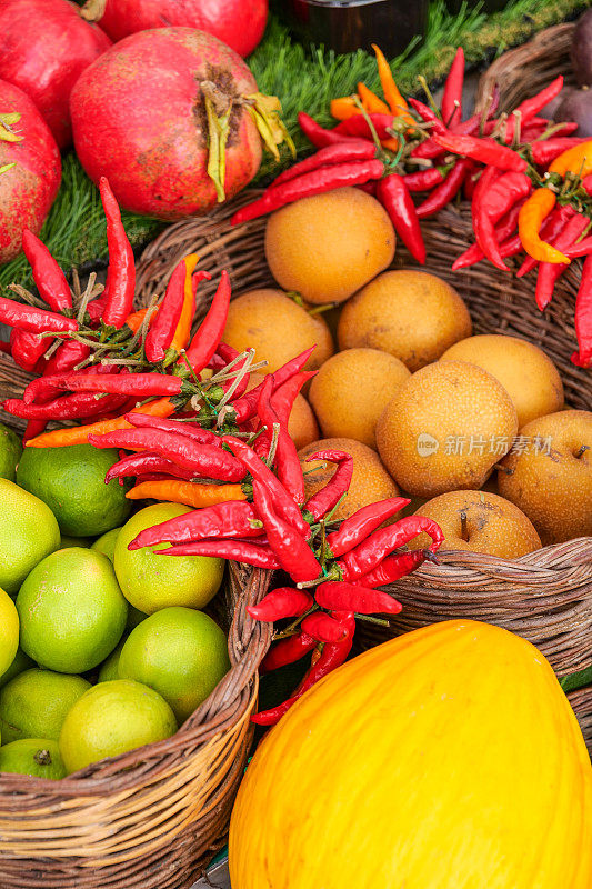 柠檬，石榴，辣椒，苹果和瓜类天然健康产品