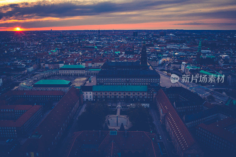 哥本哈根城市景观:克里斯琴堡宫殿