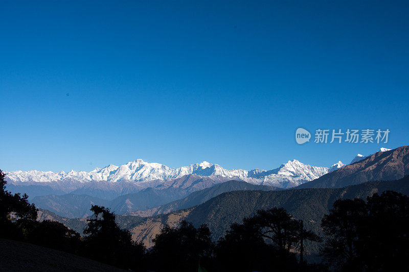 印度北坎德邦的雪山