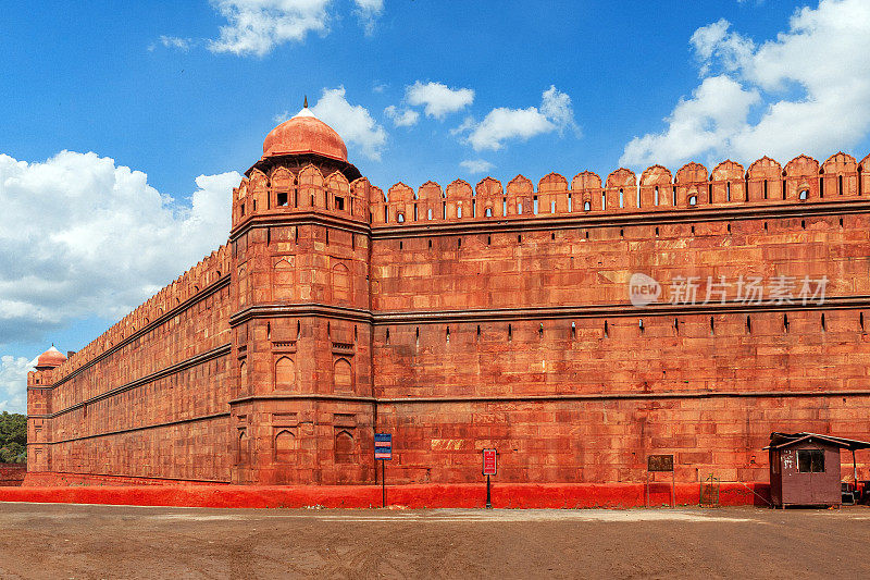 印度德里红堡的城墙