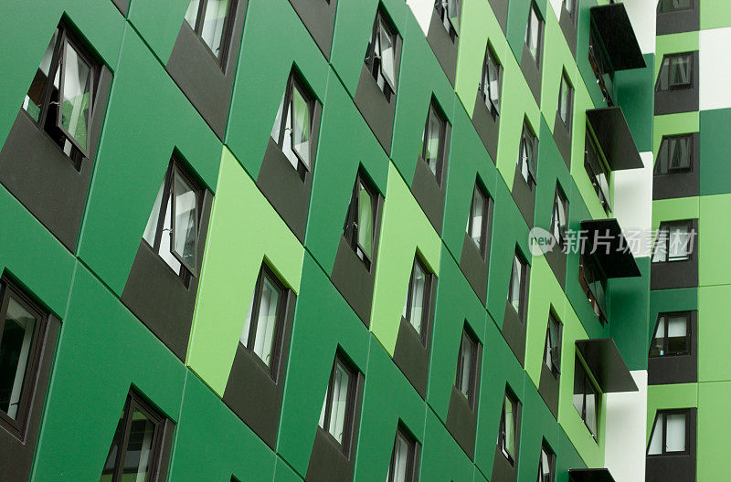 绿色单元建筑背景