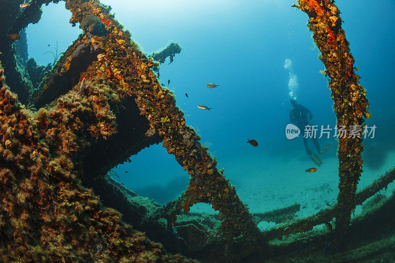 沉船潜水超过海难水肺潜水员的观点