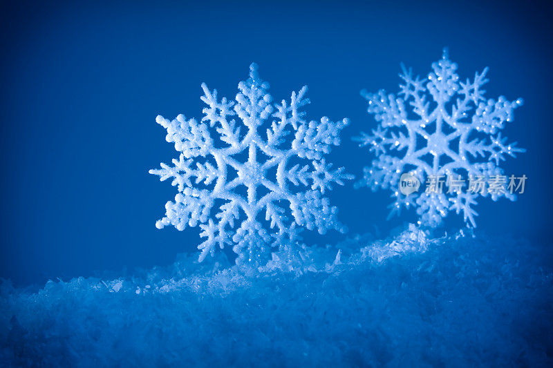 雪花在雪地里