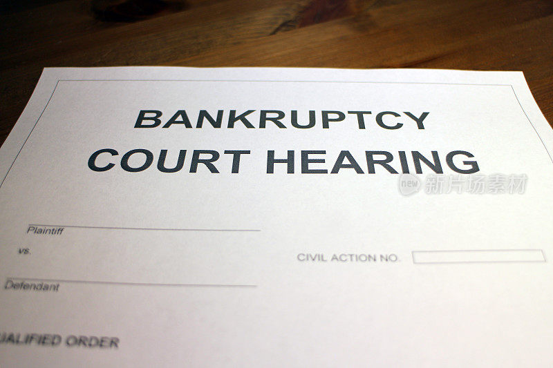 破产法庭聆讯文件