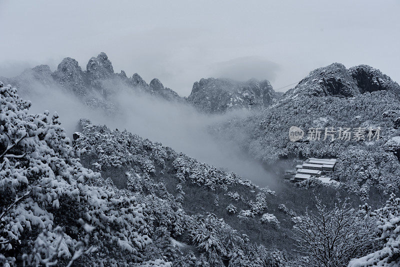 受中国黄山极地涡旋影响