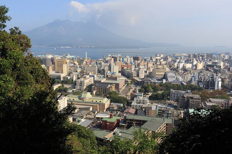 日本鹿儿岛市和樱岛