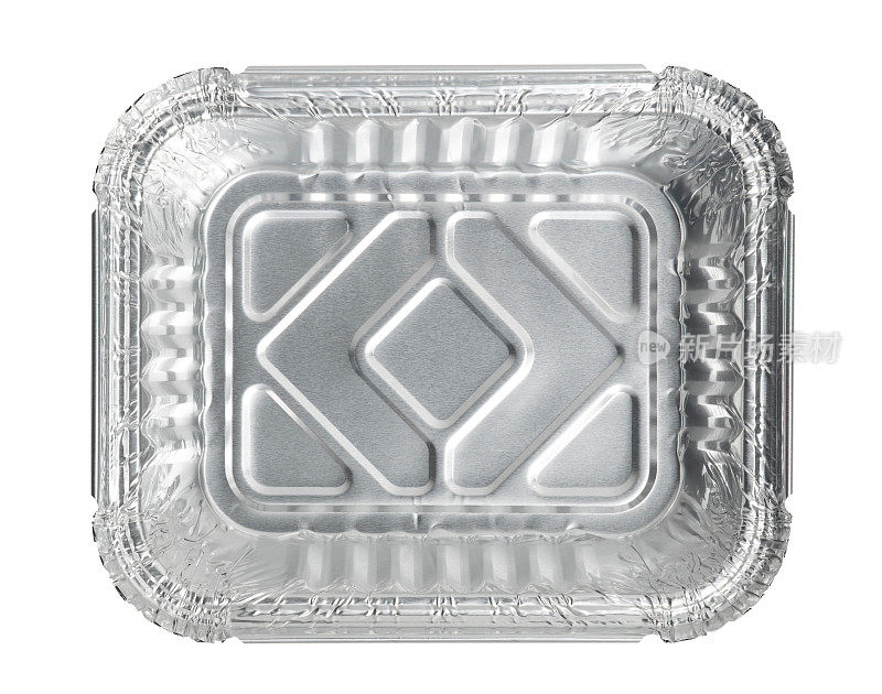 铝箔碗(与白色背景上的剪切路径隔离)
