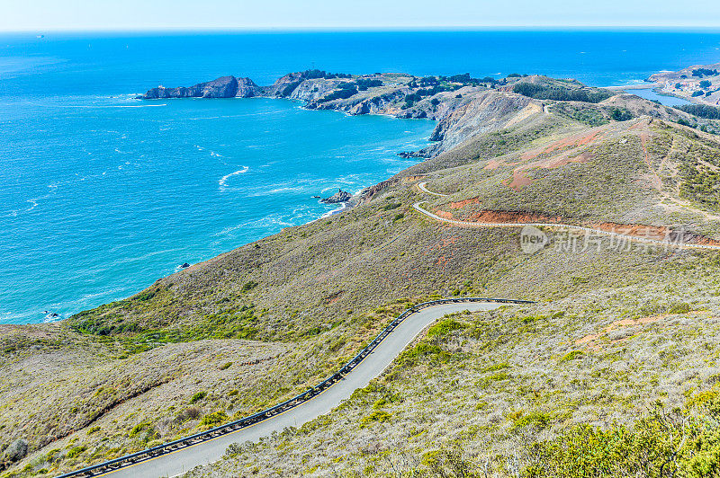 沿着1号公路美丽的加州海岸