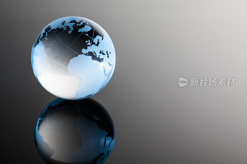 玻璃球-地球背景全球